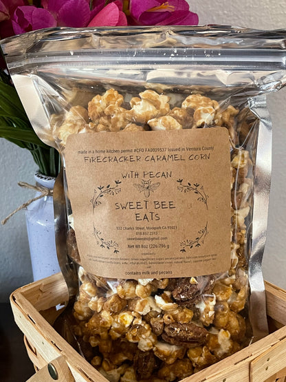 Firecracker caramel corn with pecans